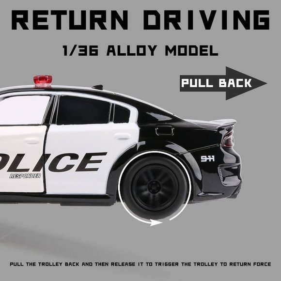 1/36 Scale SRT Hellcat Car Model Diecast Toy - Picture 5 of 7